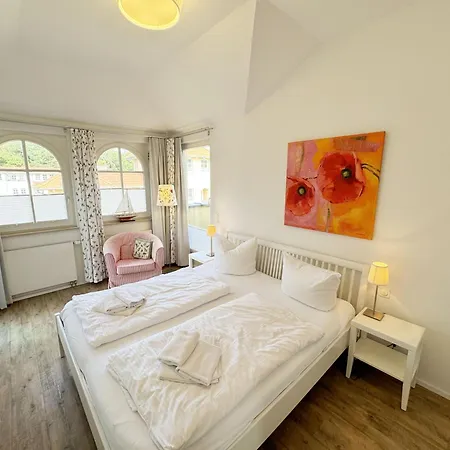 Apartment Gruene Duene Whg 23 Meeresrauschen Mit Kamin, 3 Balkonen Baabe